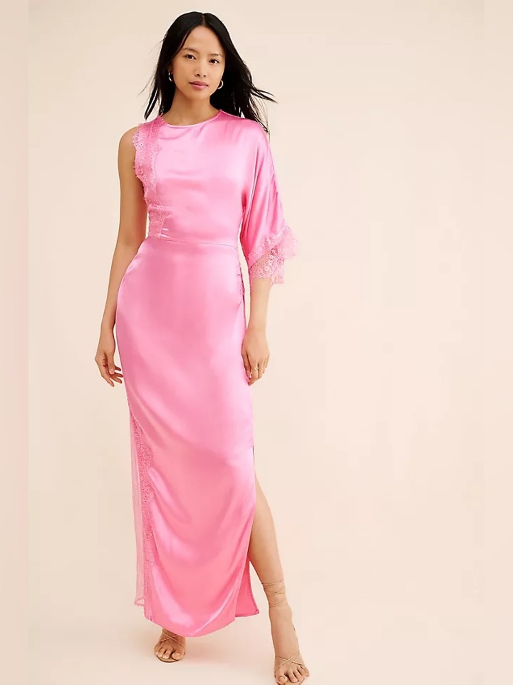NWT Suboo Nicky Asymmetric Sleeve Maxi Dress